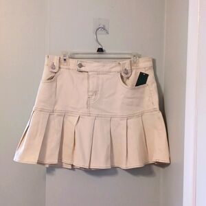 Wild Fable, Size 12 (runs small, more like a 10) cream colored denim skirt.